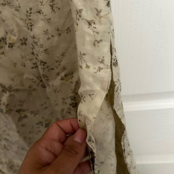 Abercrombie & Fitch Vintage Tan Brown Sleeveless Slip Dress 100% Linen - Picture 3 of 3